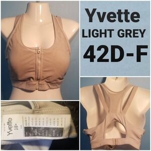 Yvette High Impact Sports Bra - Light Grey